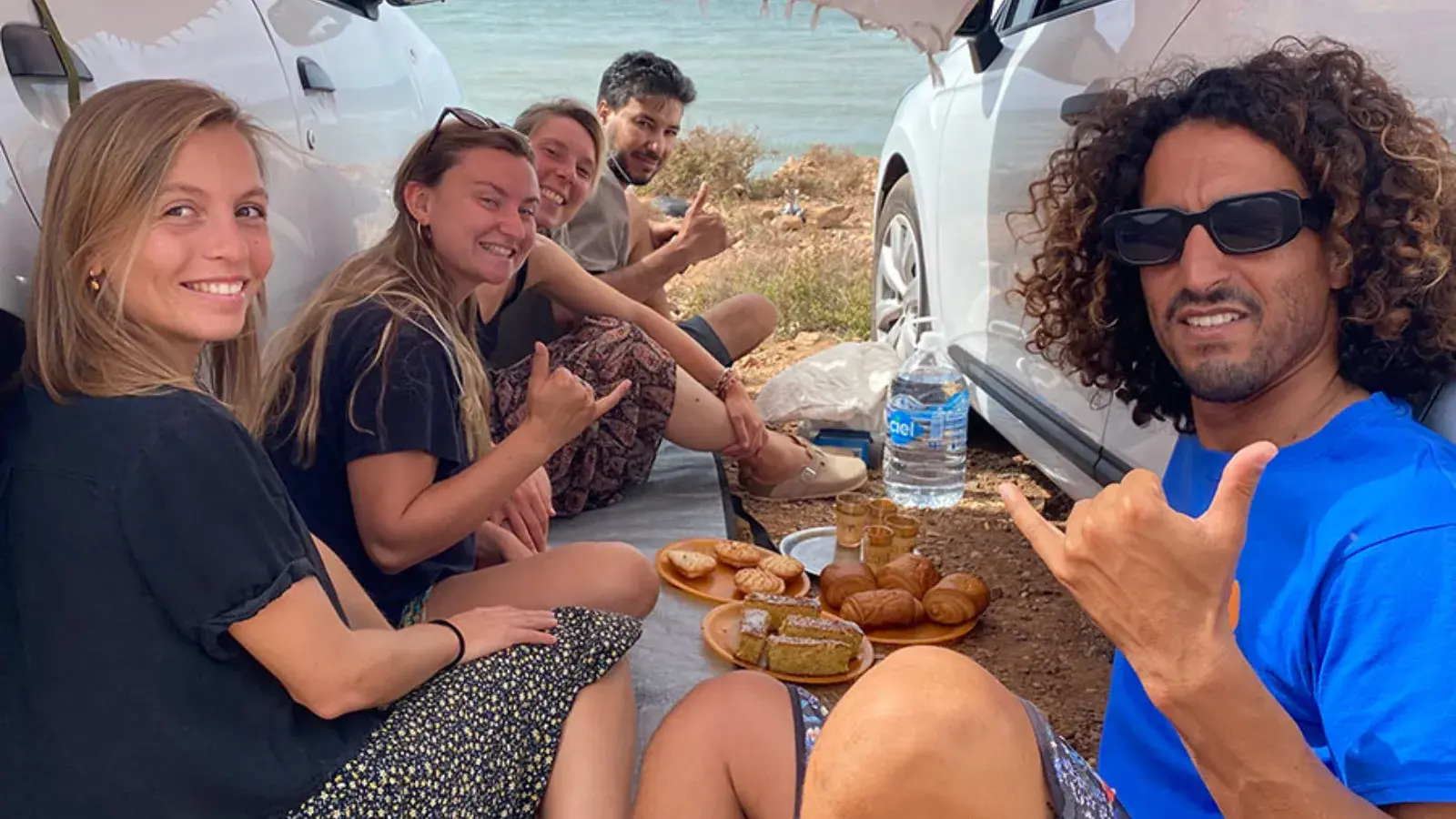 le petit déjeuner marocain, face à l’océan